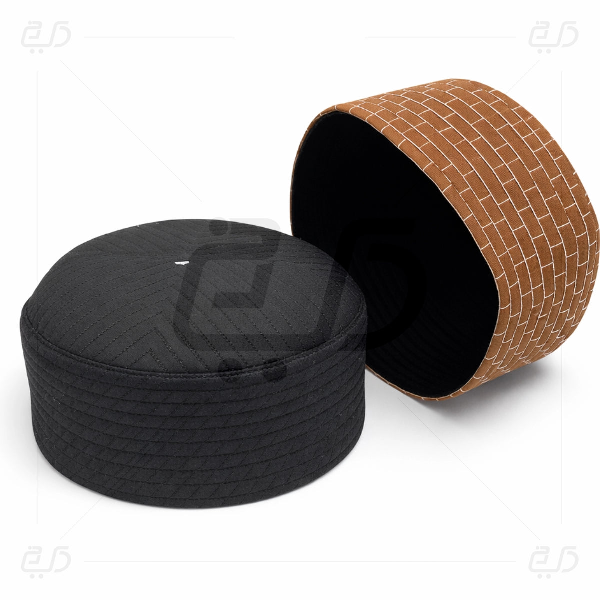 Dual Side Wear Chevron Stitch Prayer Topi