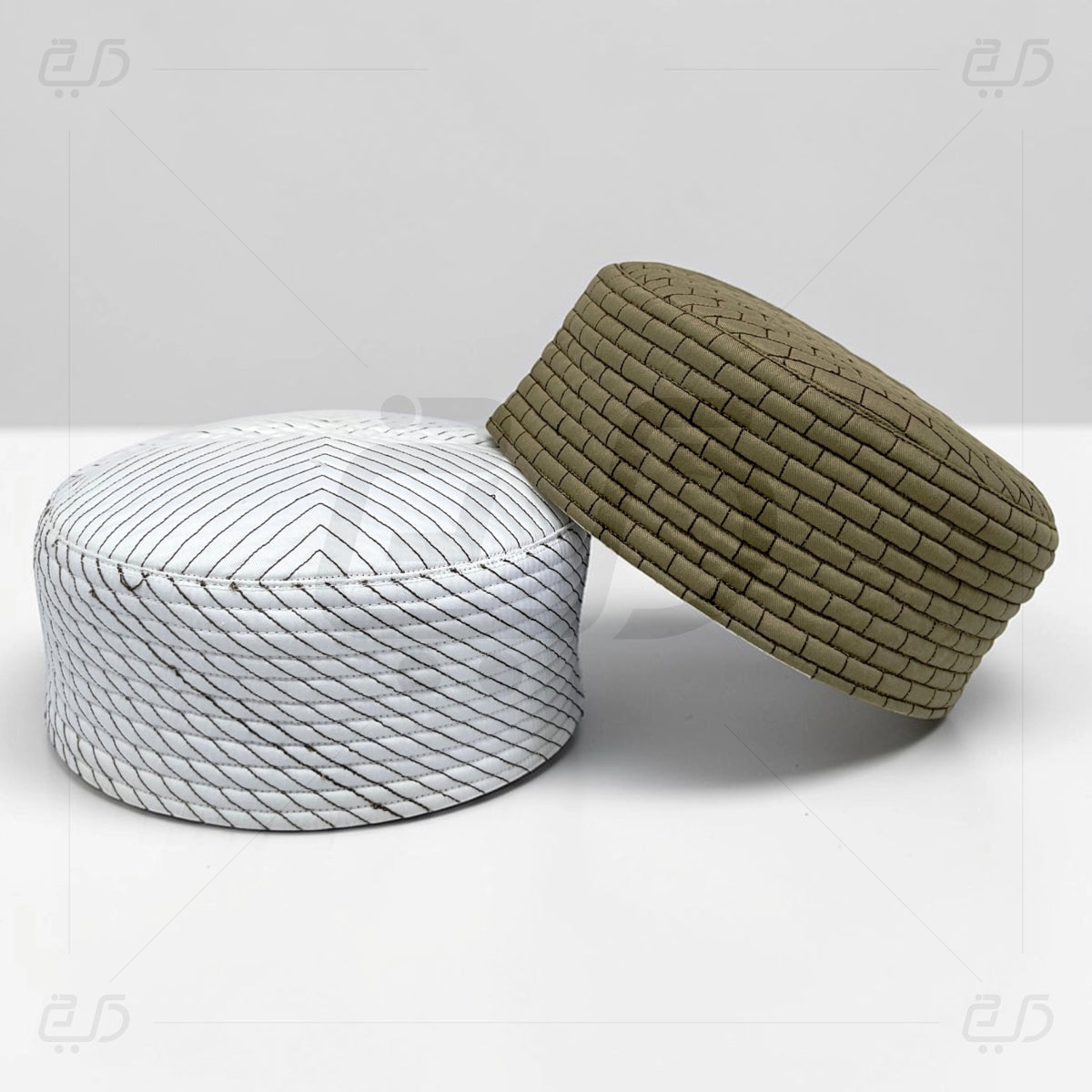 Dual Side Wear Chevron Stitch Prayer Topi