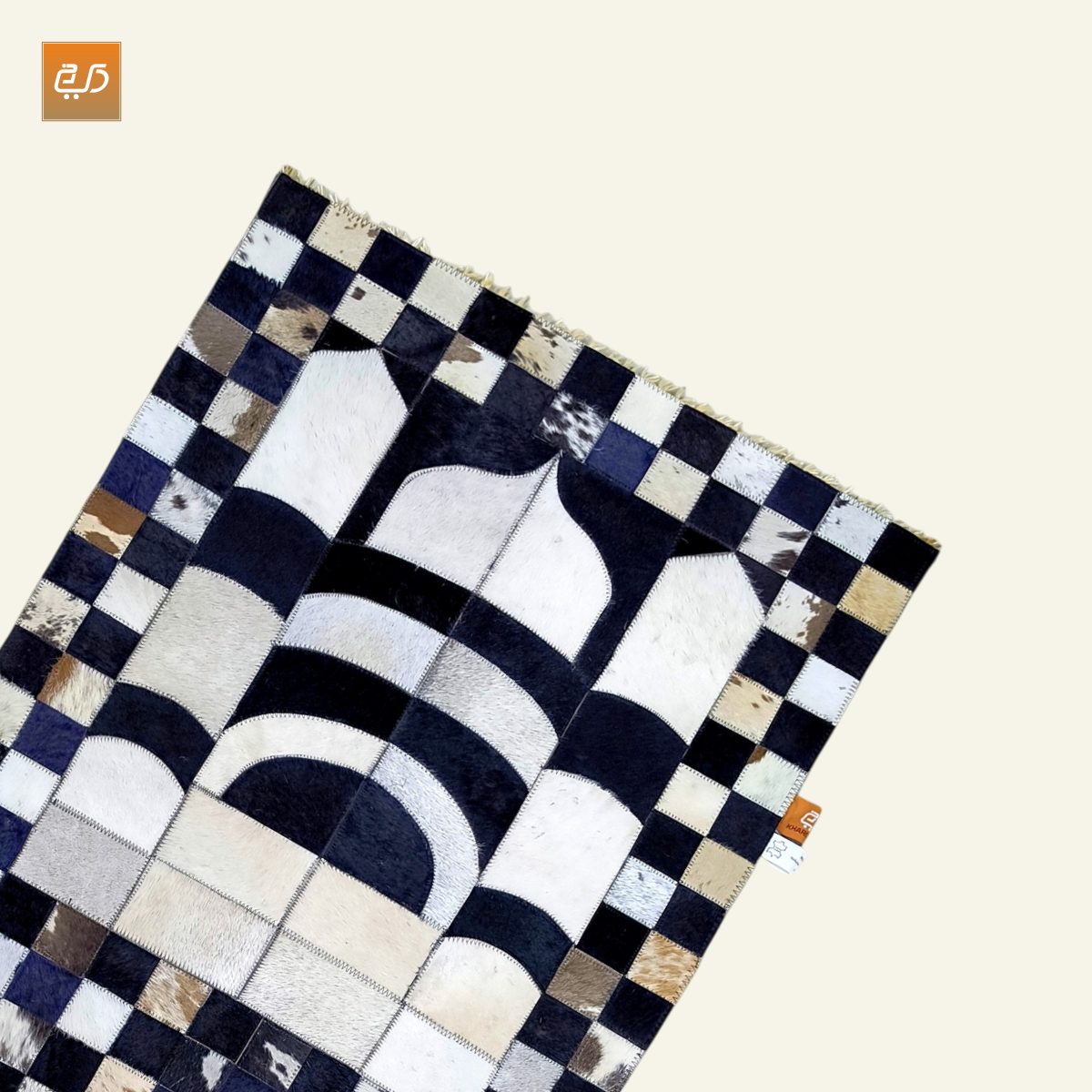 Patchwork Leather Janamaz | Real Goat Hair