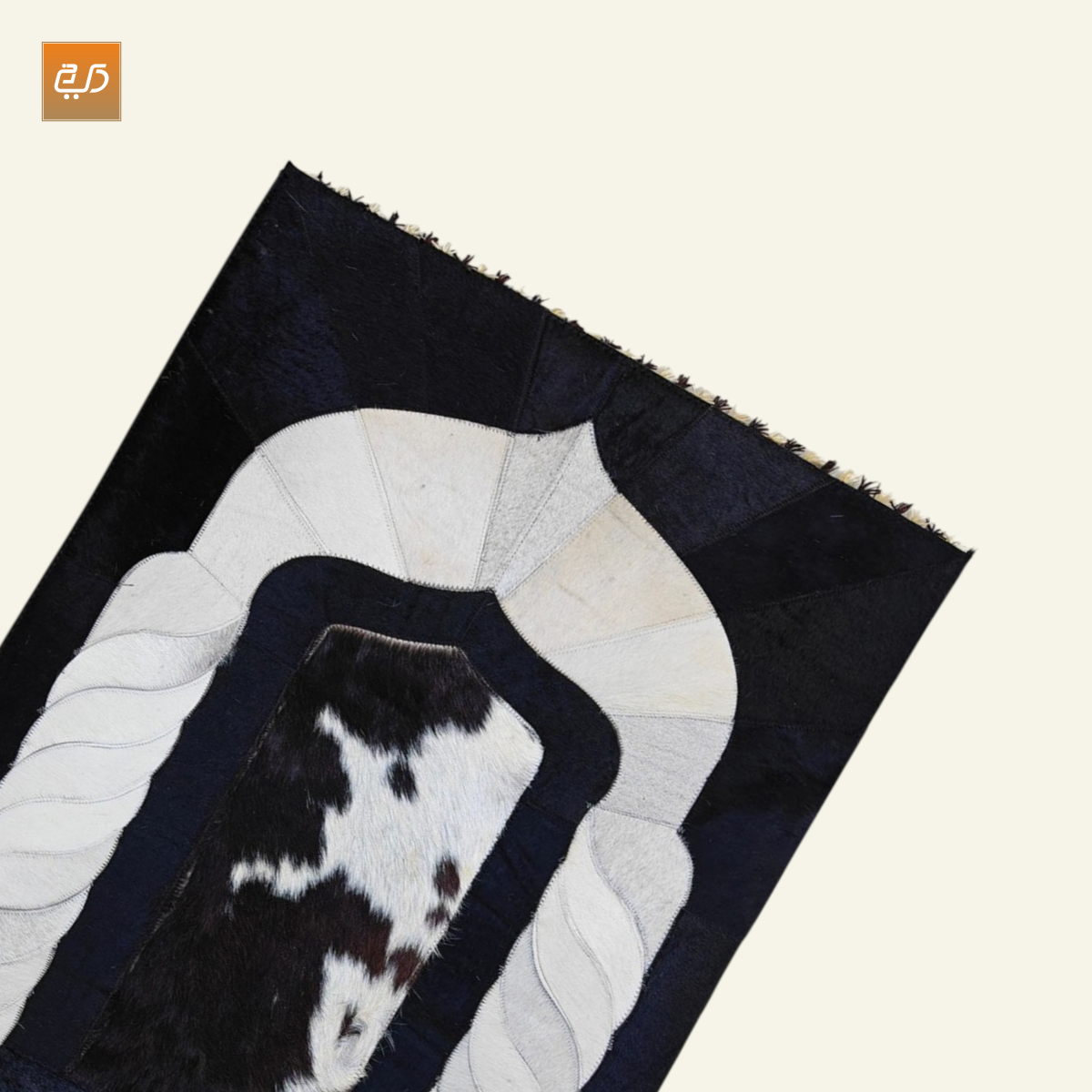 Designer Leather Prayer Mat with Real Goat Hair | Premium Luxury Janamaz