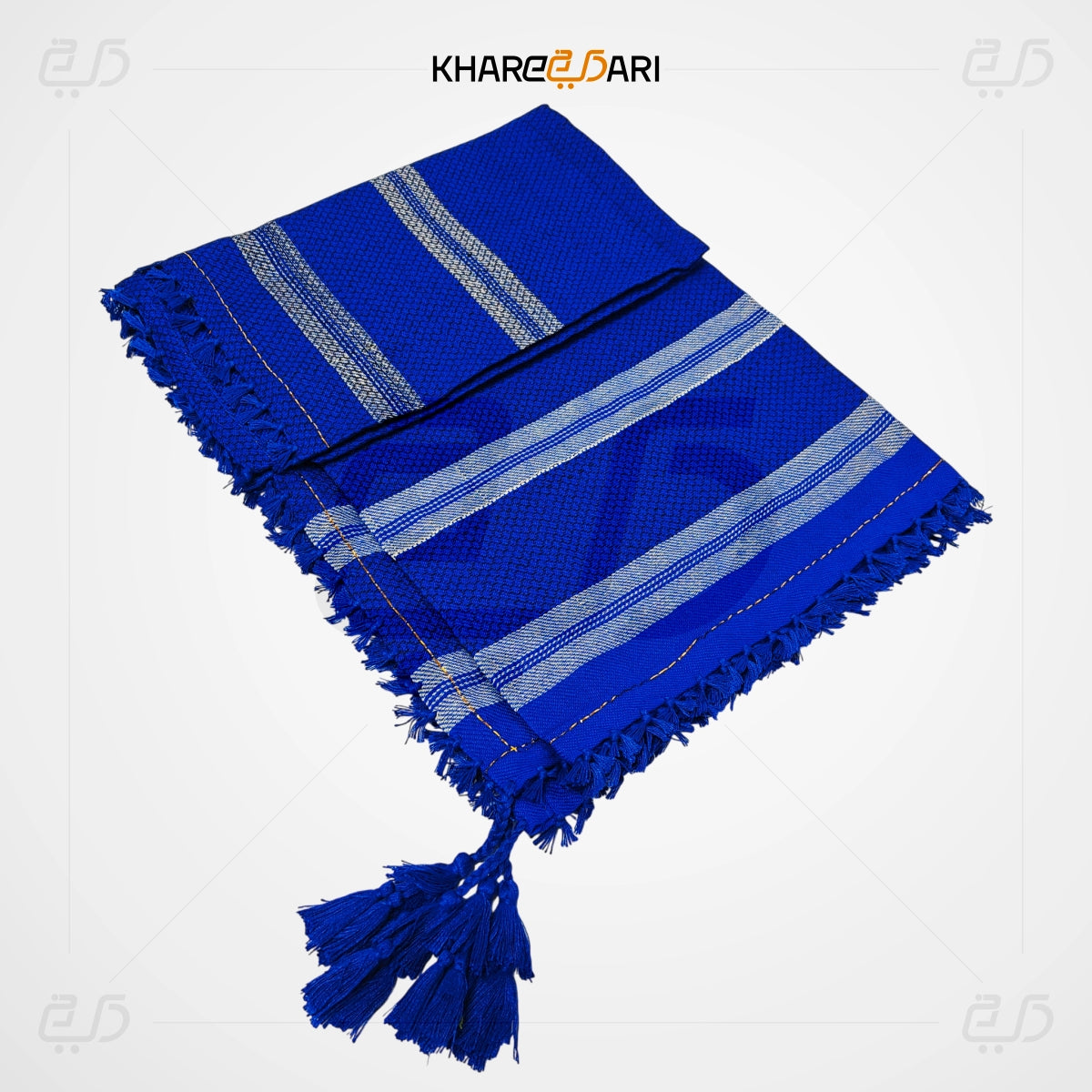 Checkered Cotton Scarf – Tassel Edge