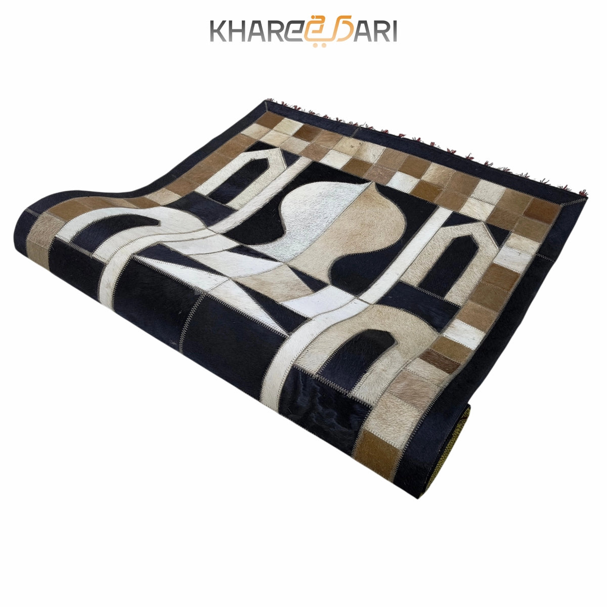 Premium Handmade Leather Janamaz | Goat Hair Patchwork