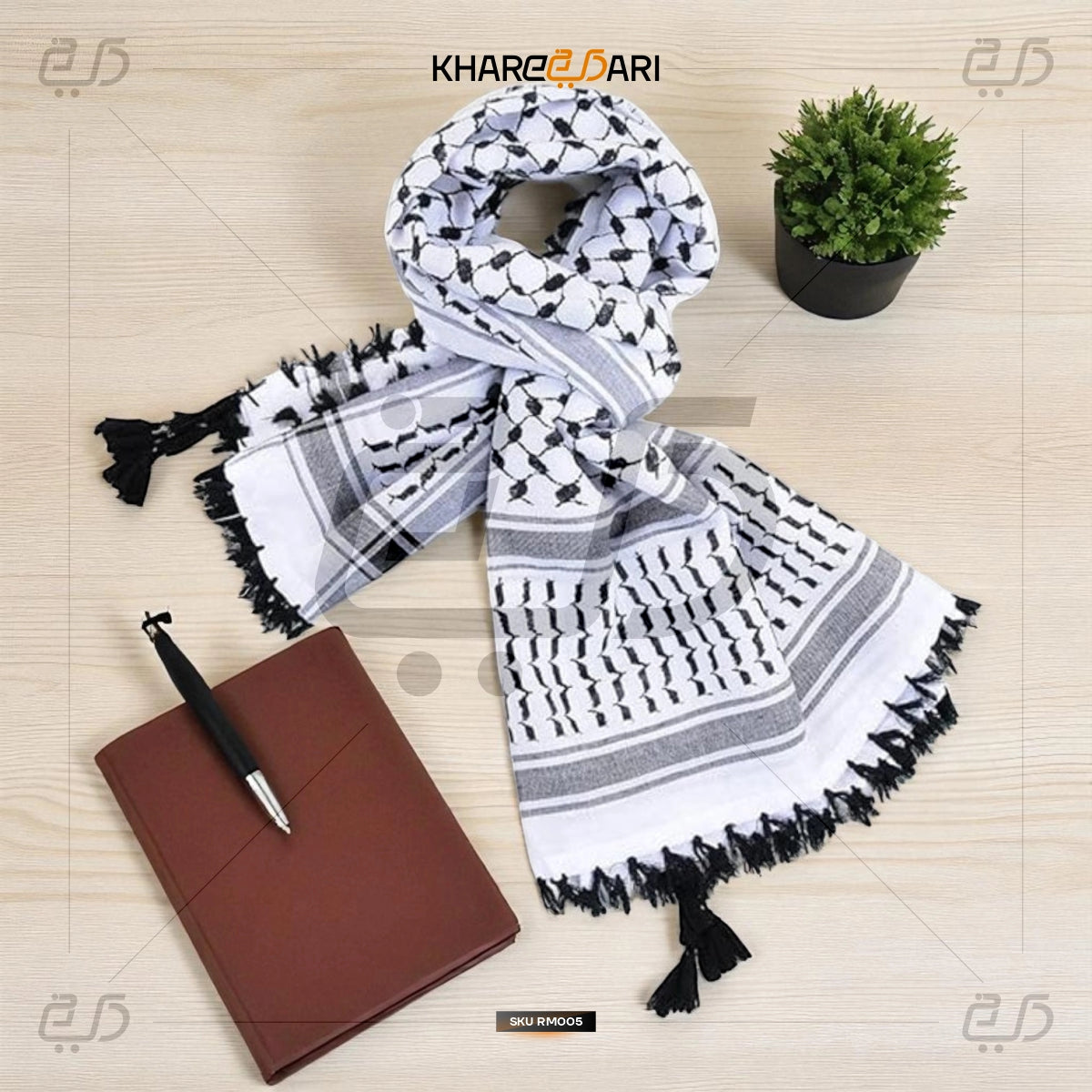 Traditional Palestinian Keffiyeh Scarf