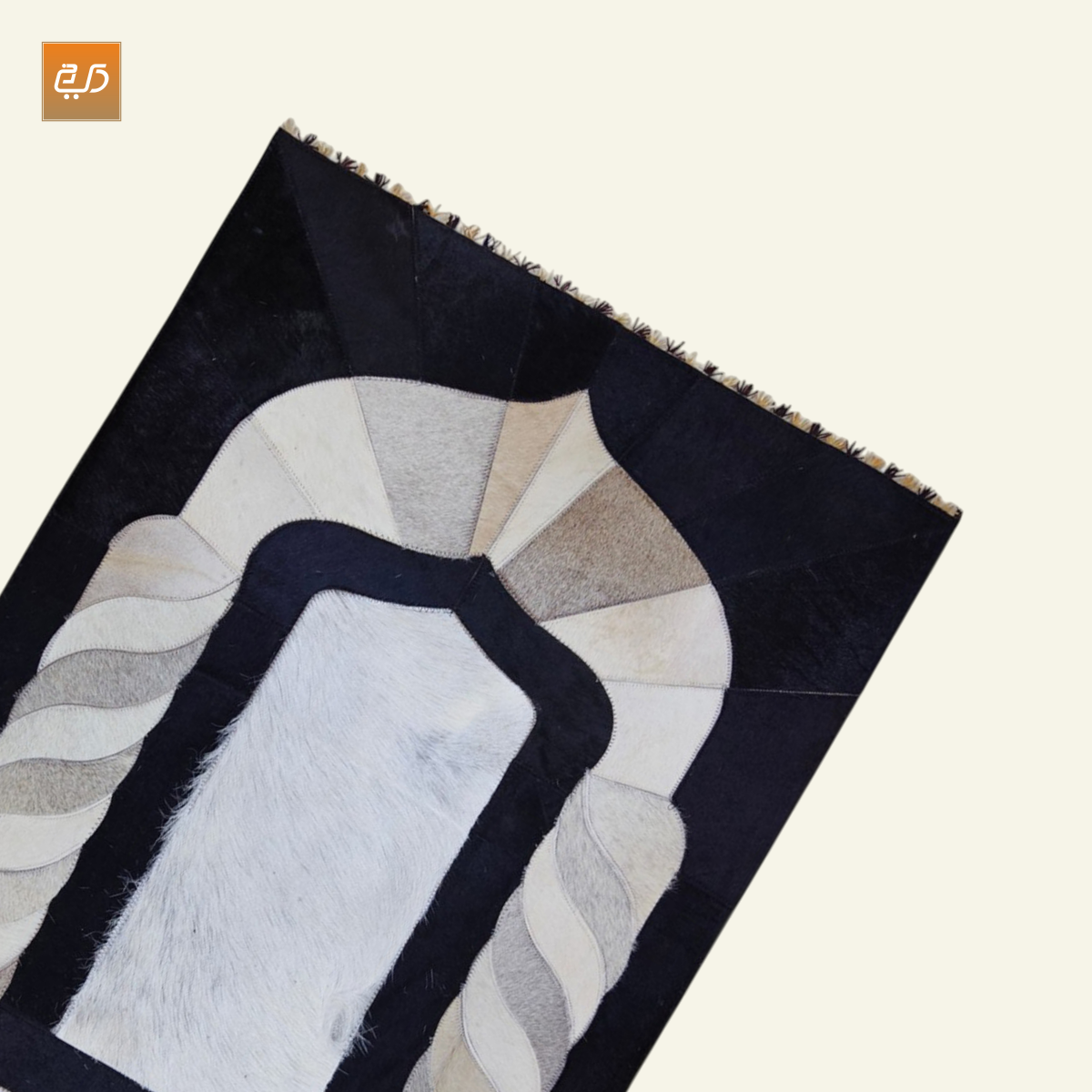 Designer Leather Prayer Mat with Real Goat Hair | Premium Luxury Janamaz