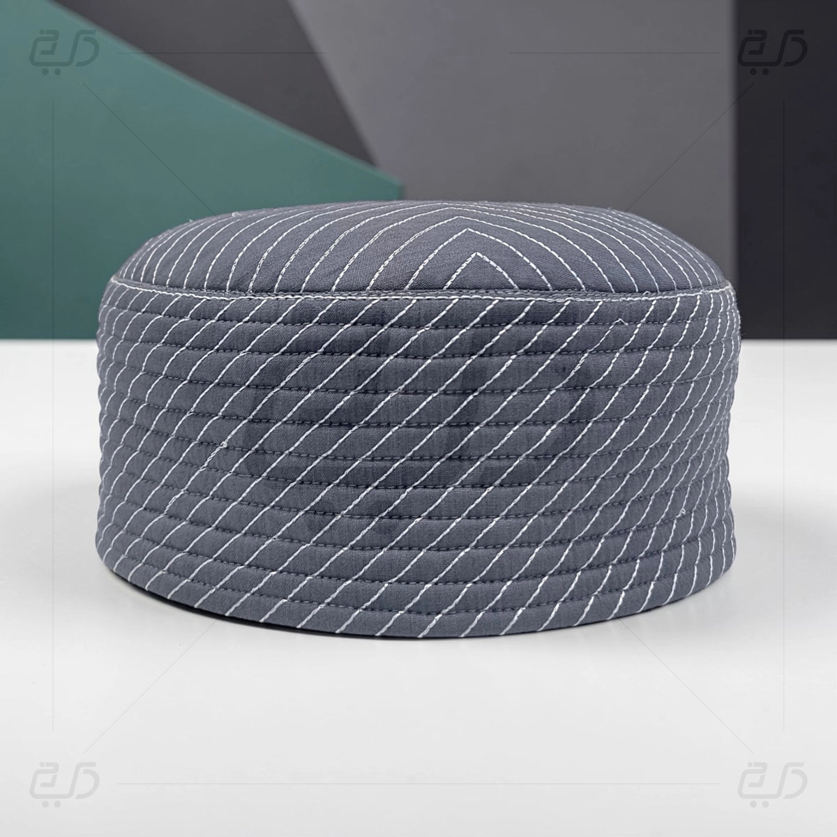 Dual Side Wear Chevron Stitch Prayer Topi