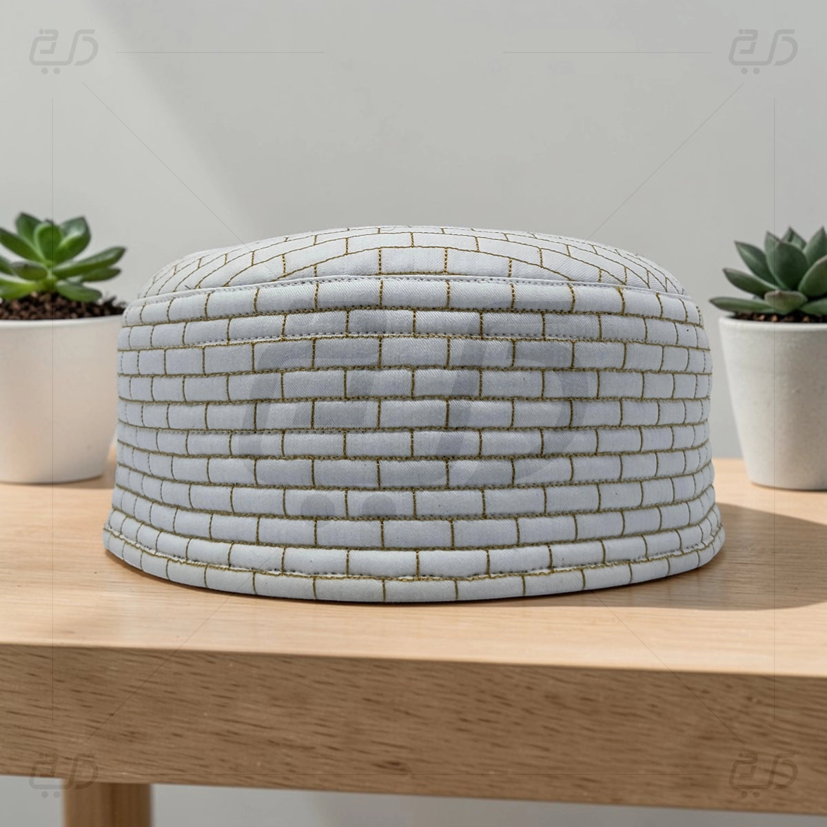 Dual Side Wear Chevron Stitch Prayer Topi