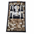 Premium Handmade Leather Janamaz | Goat Hair Patchwork