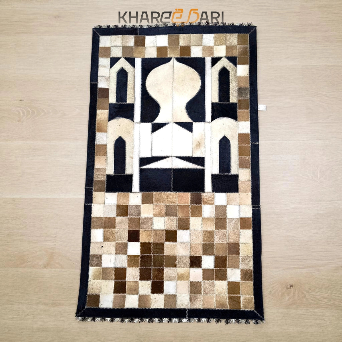 Premium Handmade Leather Janamaz | Goat Hair Patchwork