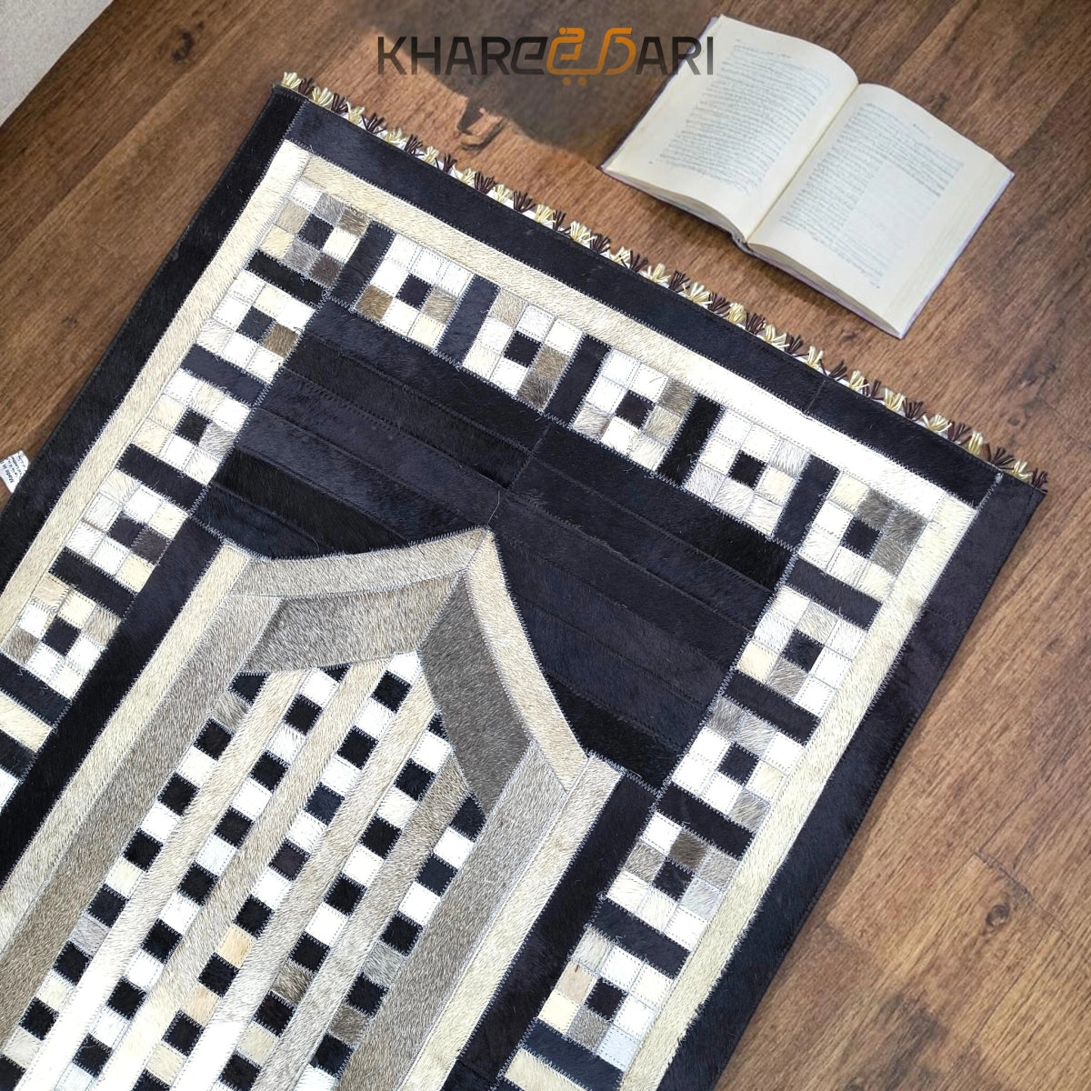 Designer Leather Prayer Mat with Real Goat Hair | Premium Luxury Janamaz