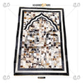 Handcrafted Pure Leather Rug with Natural Goat Hair – Prayer Mat Design - Khareedari 