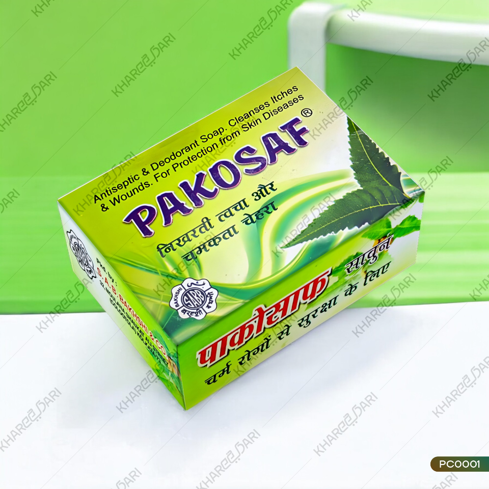 PAKOSAF NEEM Antiseptic & Deodorant Soap | 12 Pieces
