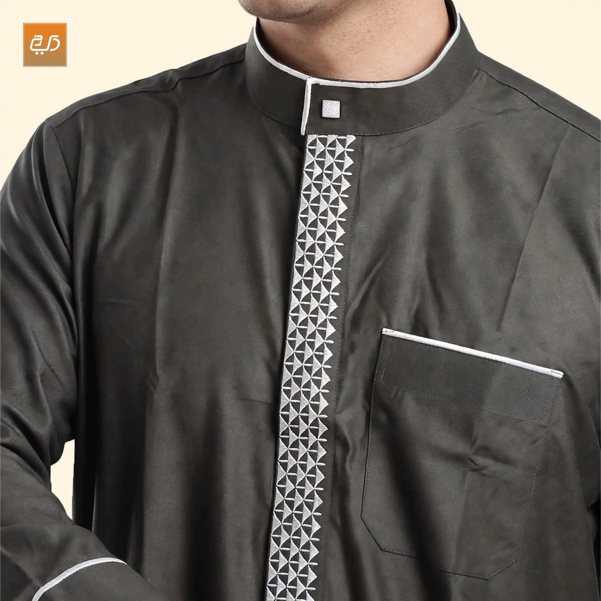 Pinwheel Saudi Designer Jubba | Brown