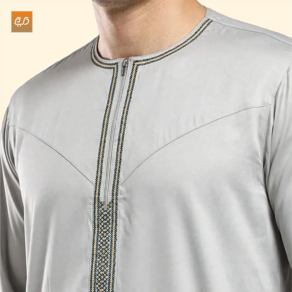 Tamim Omani Style Jubba | Light Green