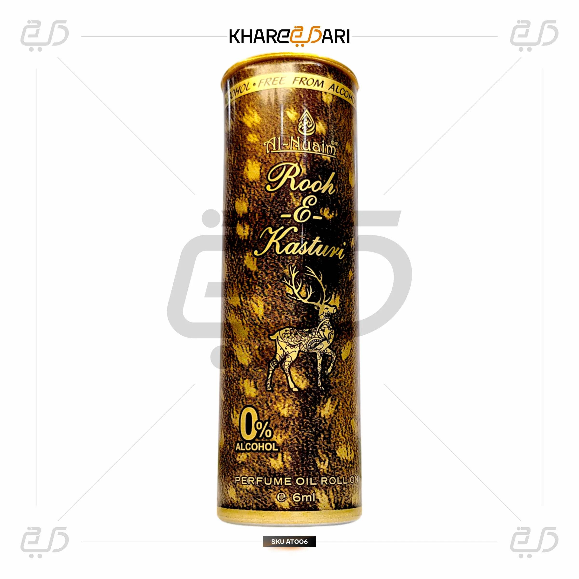 Al Nuaim Rooh E Kasturi 6ML | Long-Lasting Musk Attar for Men - Khareedari 