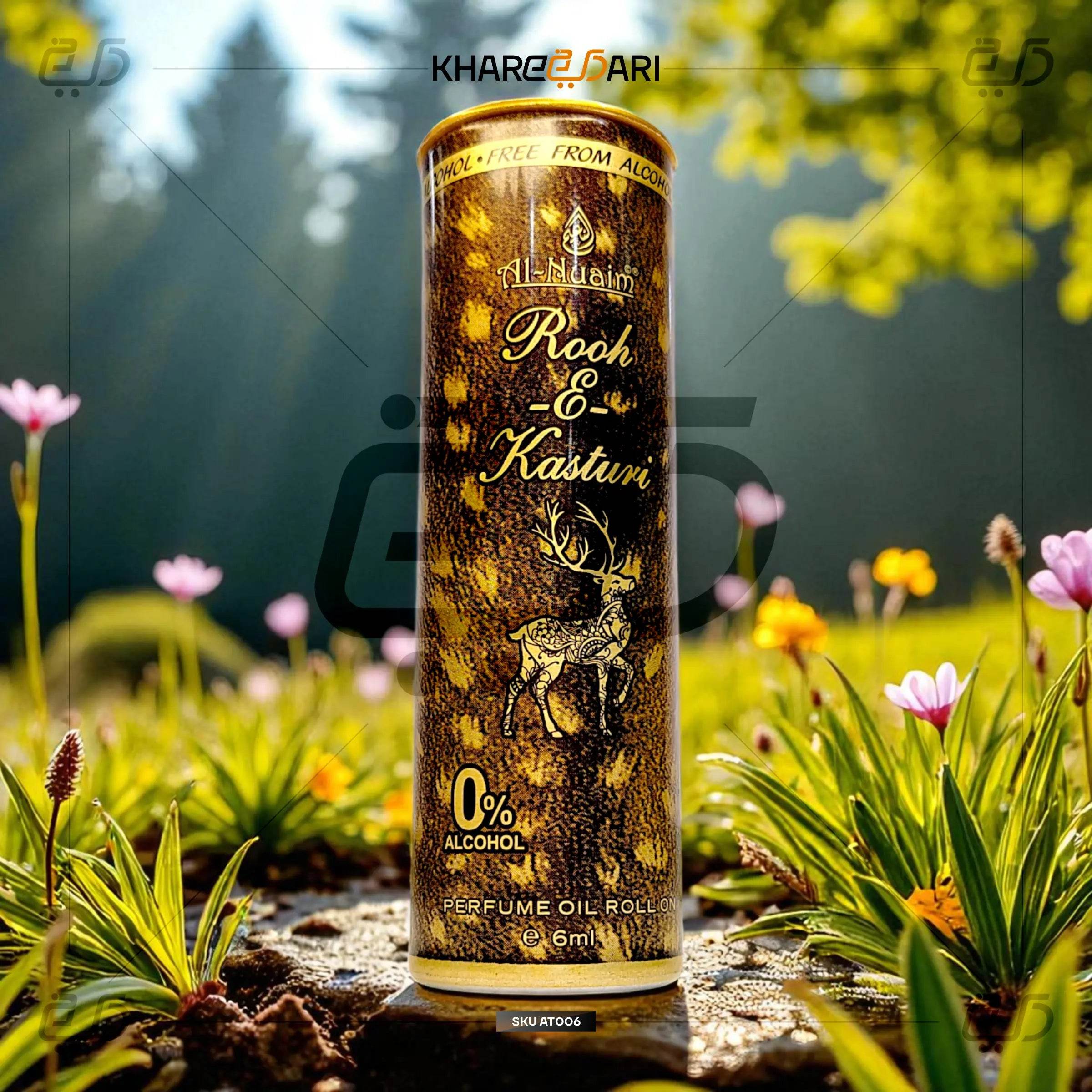 Al Nuaim Rooh E Kasturi 6ML | Long-Lasting Musk Attar for Men - Khareedari 
