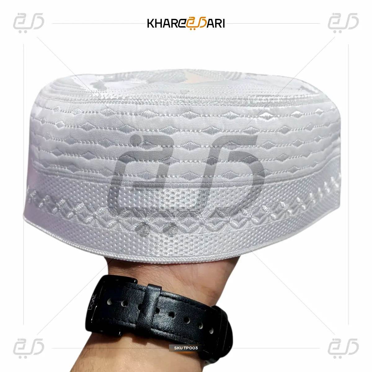 Ruby Arts Jalali Namaz Cap | Zigzag Pattern - Khareedari 