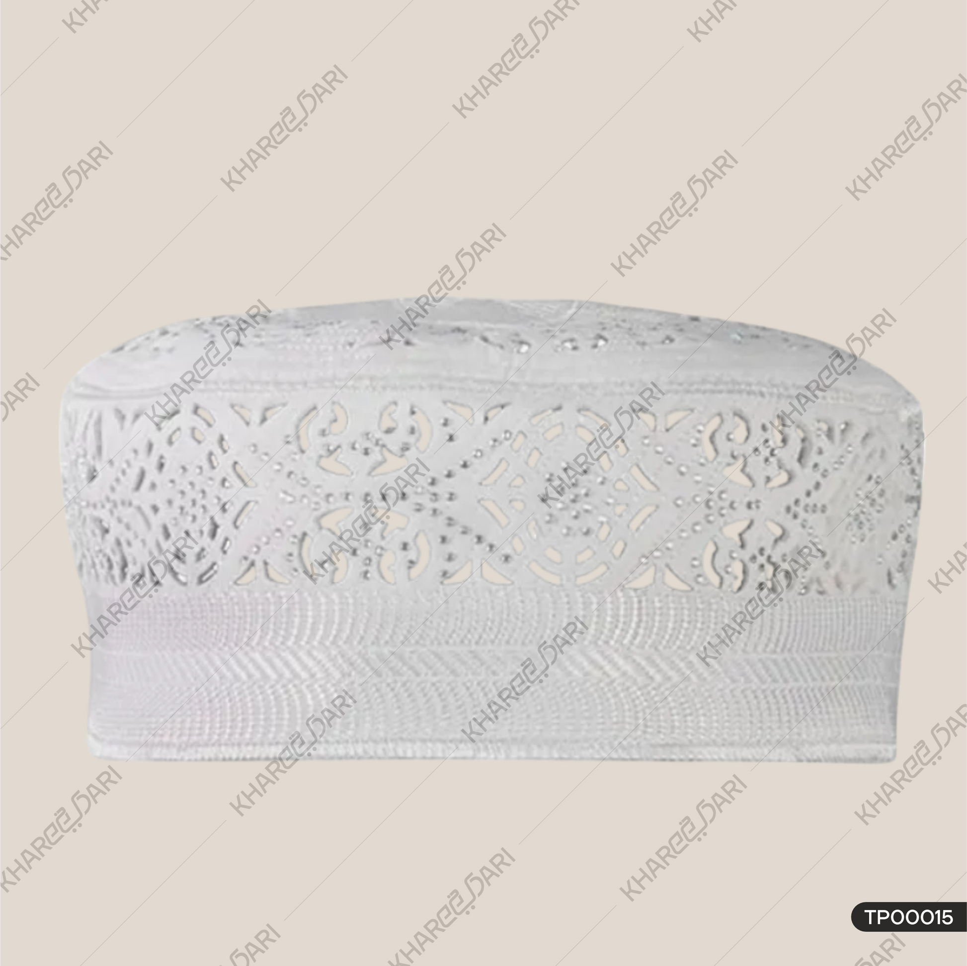 Bangladeshi White Diamond Topi |New Maulana Saad Islamic Namazi Prayer Cap