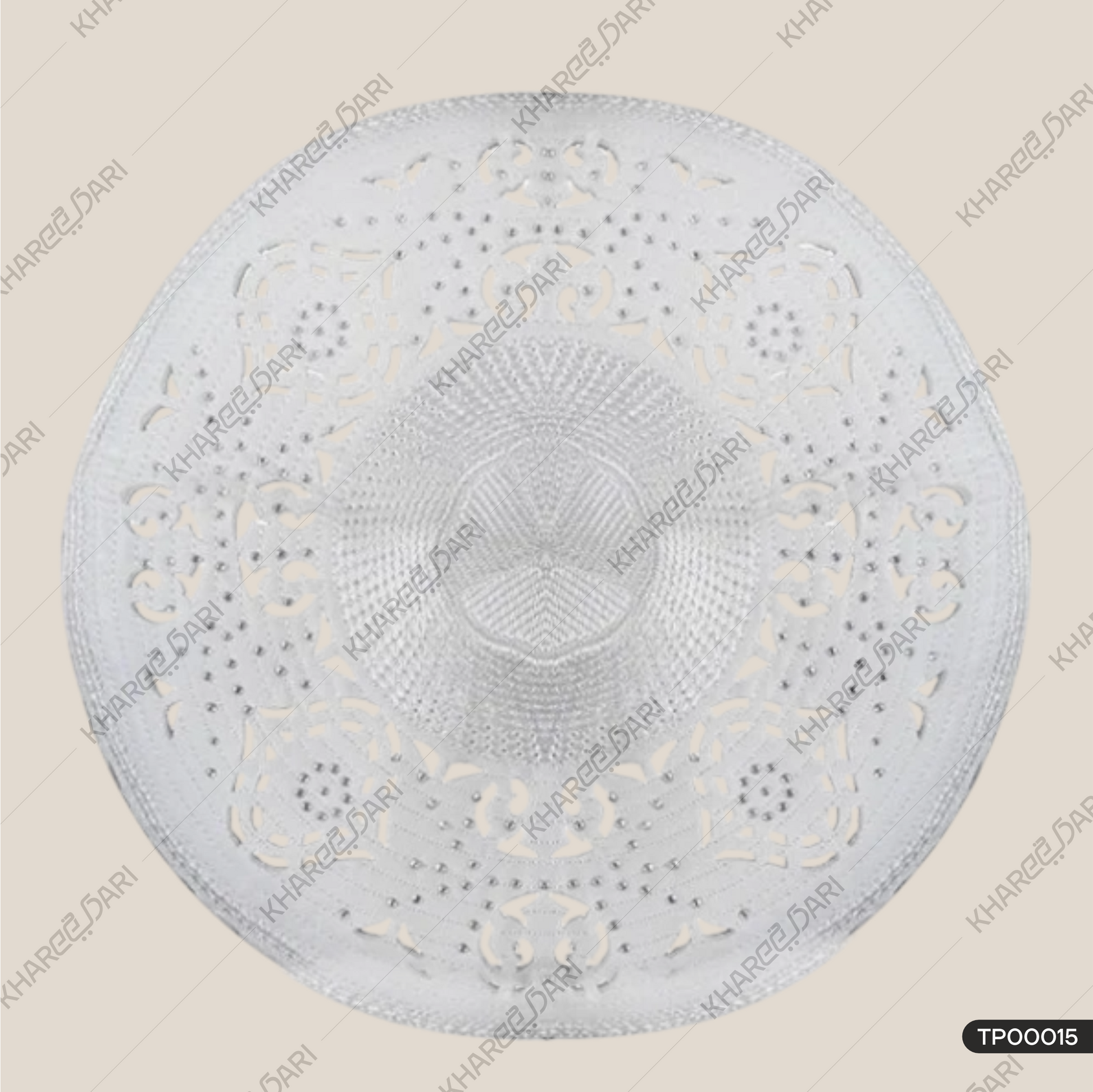Bangladeshi White Diamond Topi |New Maulana Saad Islamic Namazi Prayer Cap