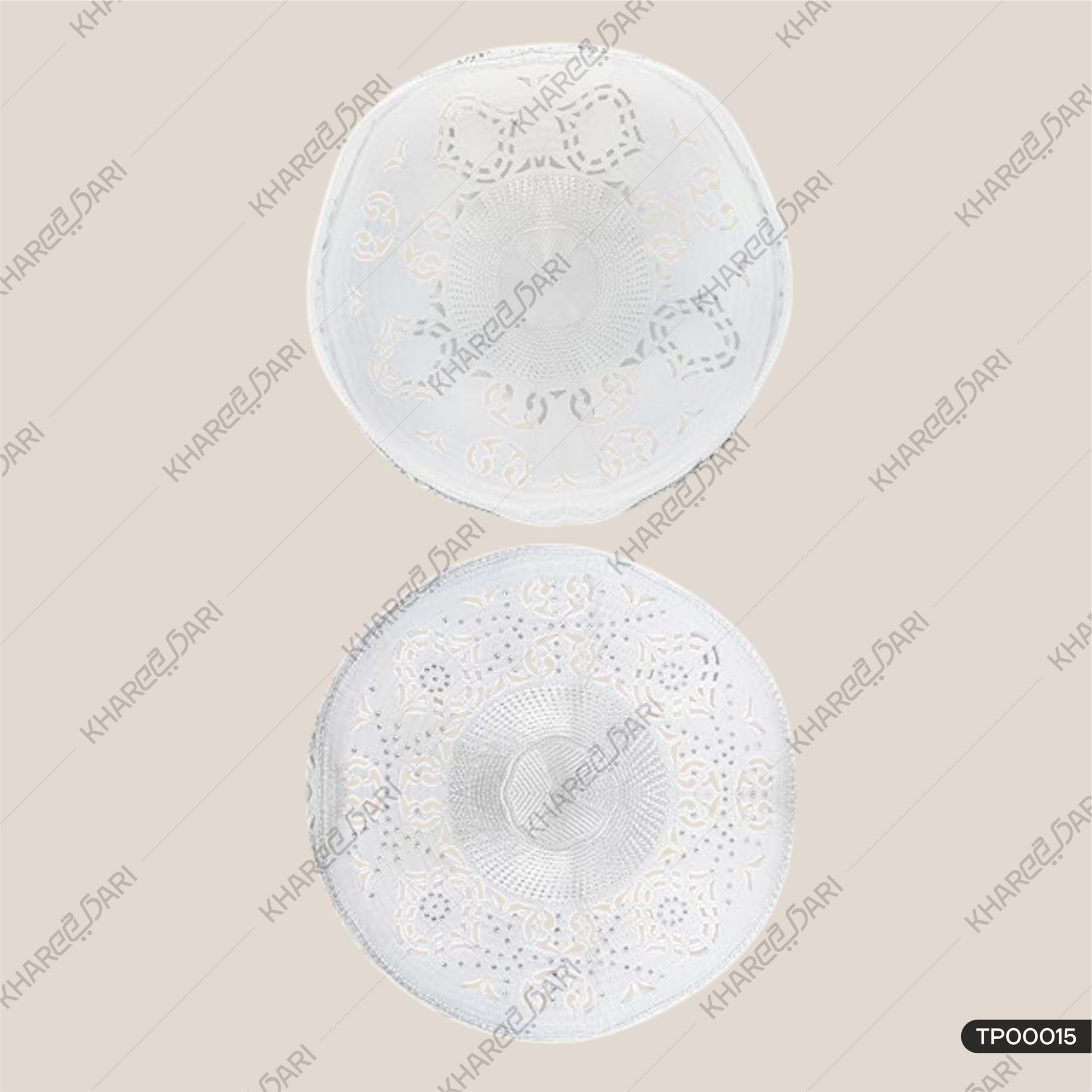 Bangladeshi White Diamond Topi |New Maulana Saad Islamic Namazi Prayer Cap