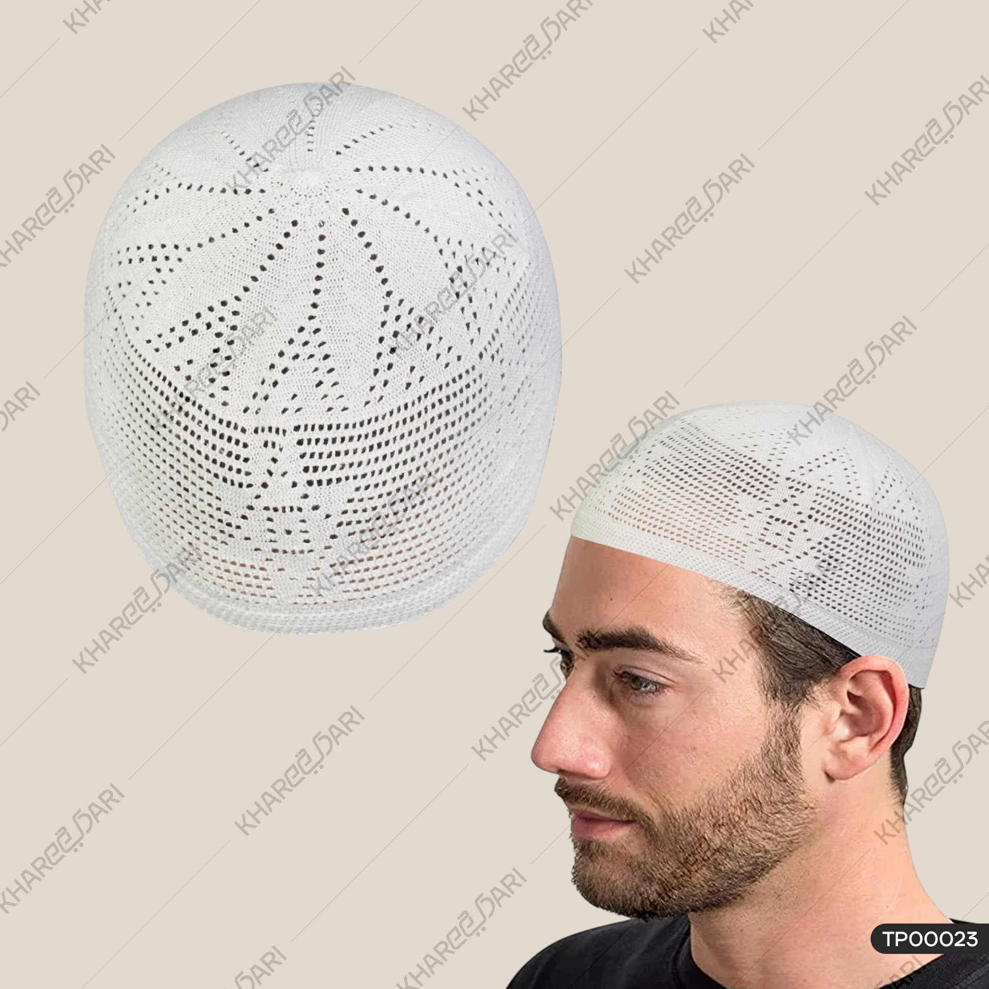 Muslim Cotton Handmade Prayer Cap |Traditional Handmade Muslim Prayer Topi