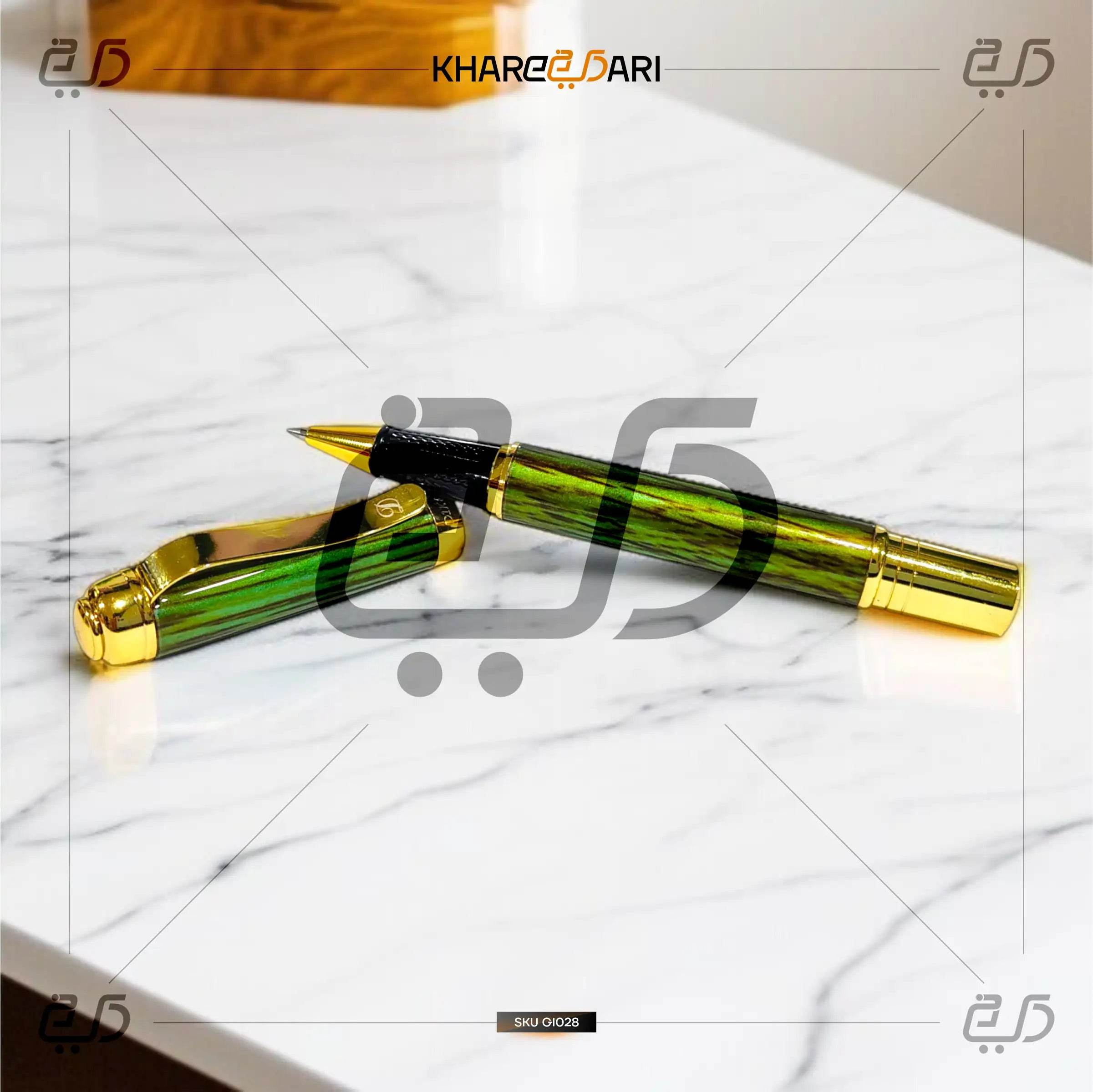 Zaitoon Executive Pen – Green Gold Edition | Customised & Personalised Gift - Khareedari 
