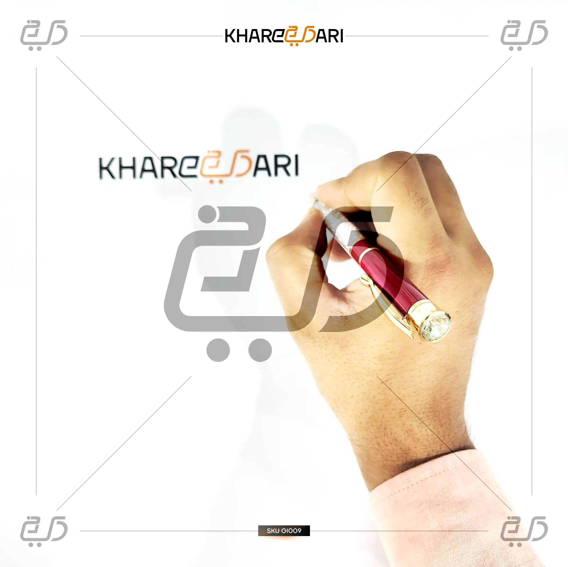 Regal Crimson Crystal Pen | Customised & Personalised Gift - Khareedari 