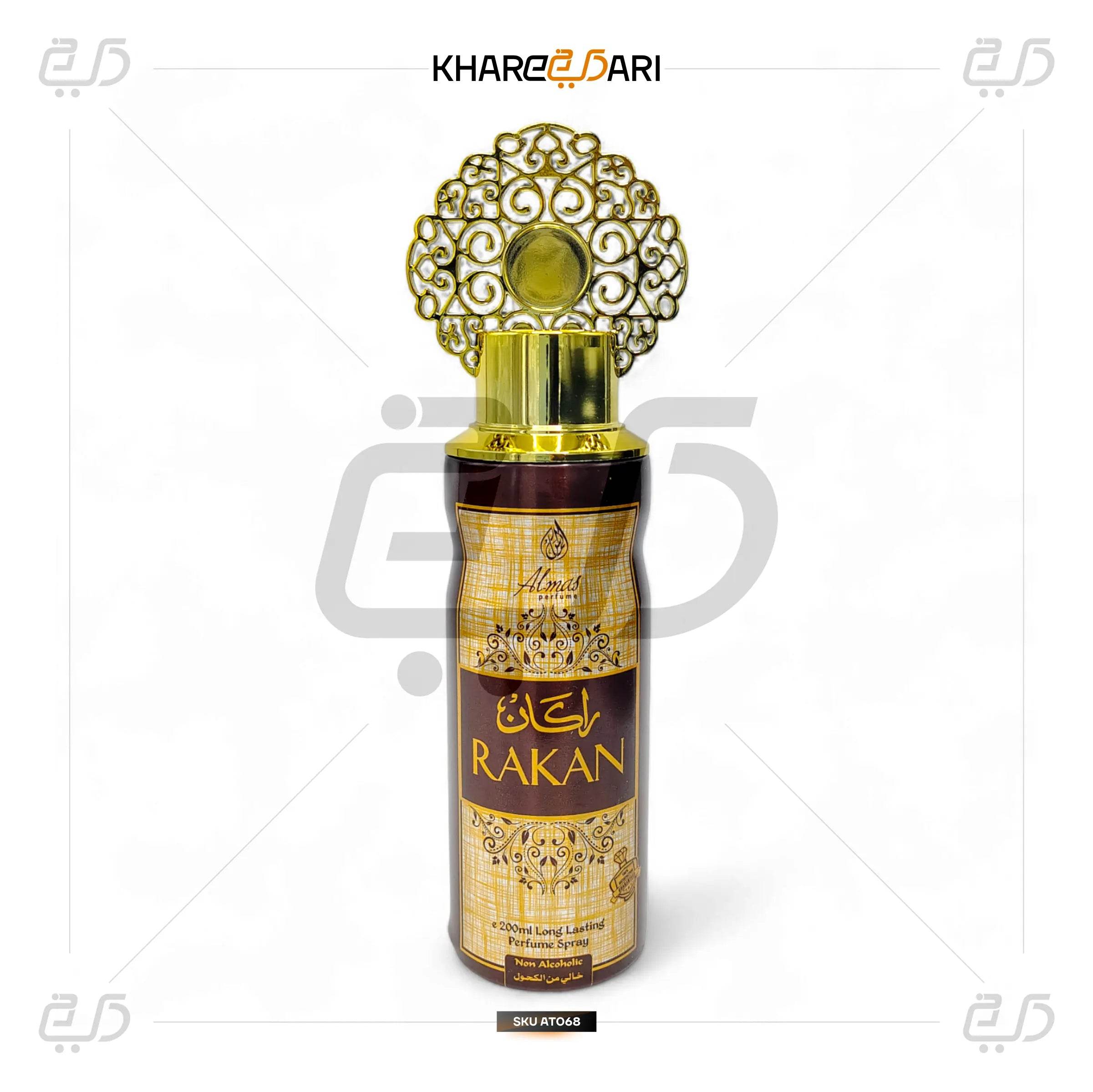 Rakan Body Spray 200ML | Unisex Perfume by Almas - Khareedari 