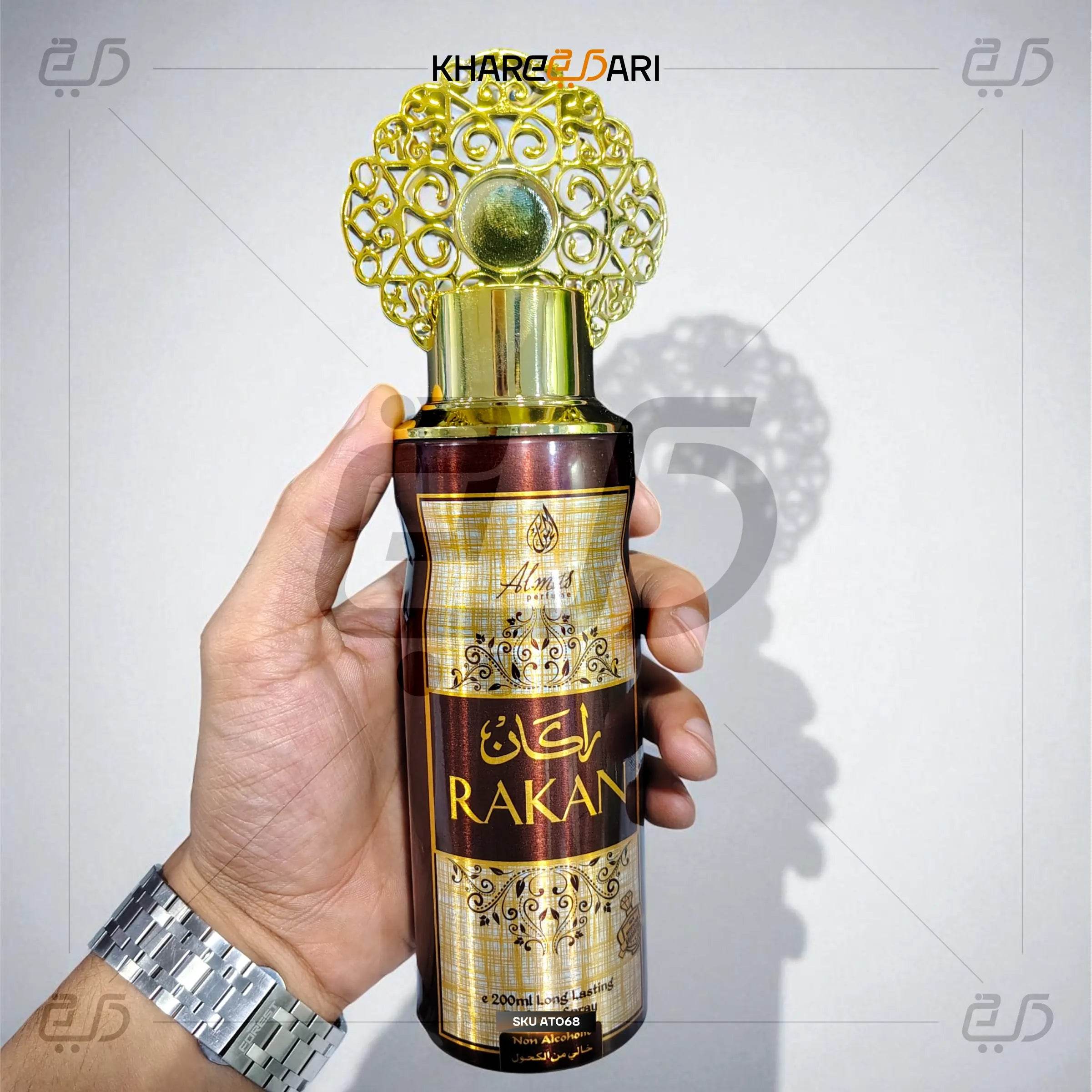 Rakan Body Spray 200ML | Unisex Perfume by Almas - Khareedari 