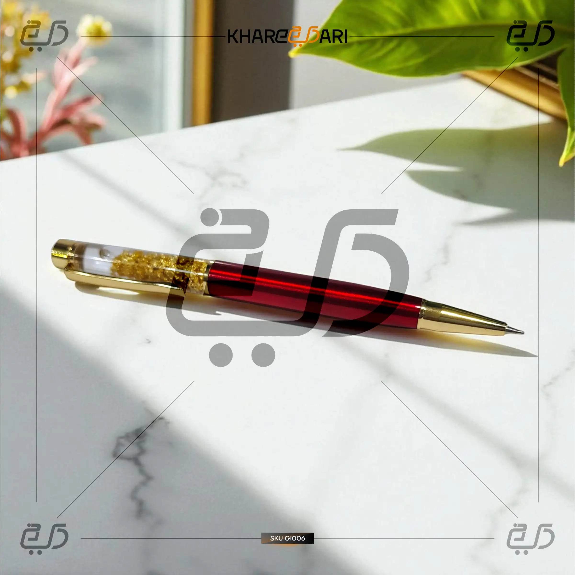 Royal Blue GoldFlake Pen | Elegant Personalised Gift - Khareedari 