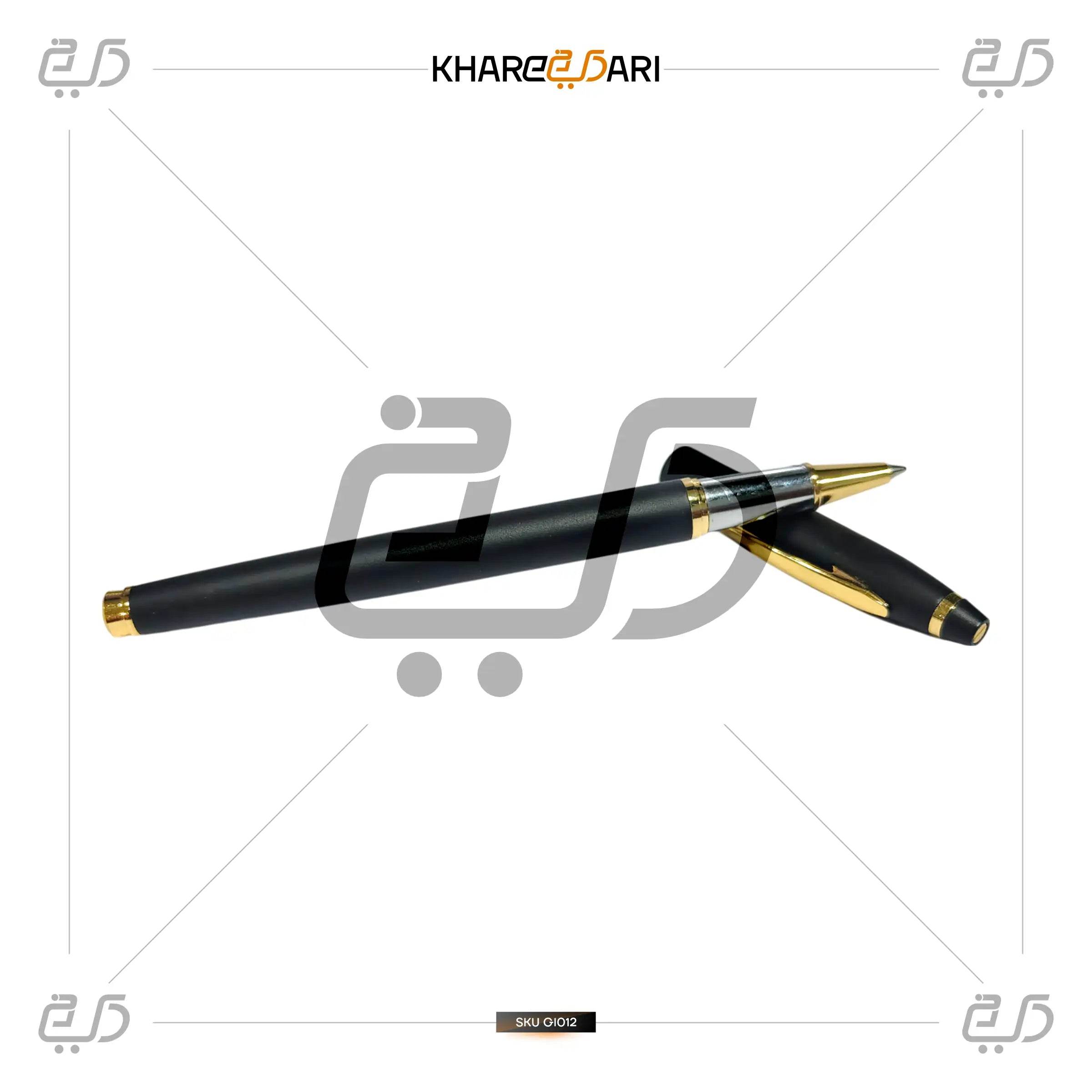 Executive Noir Pen – Black & Chrome | Customised & Personalised Gift - Khareedari 