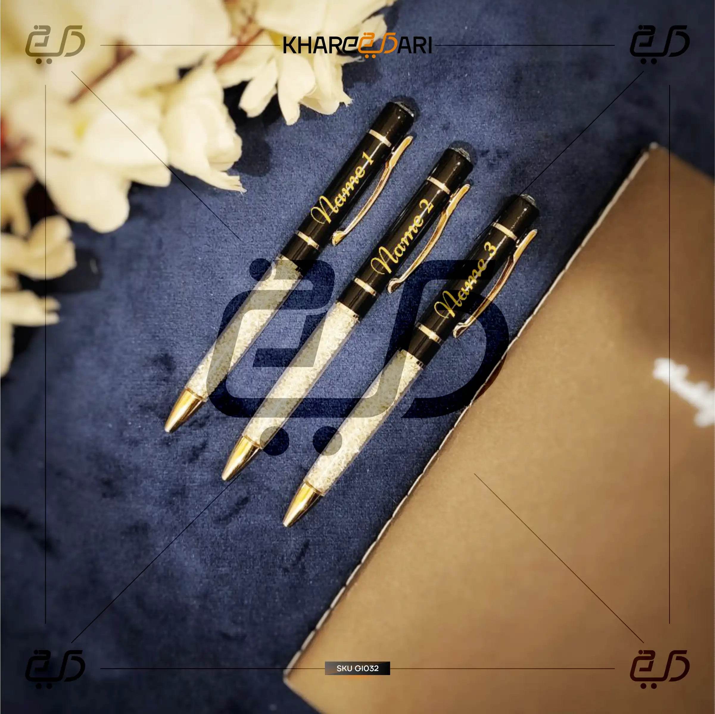 Elegant Crystal Ballpoint Pen | Single Pen Gift Box - Khareedari 