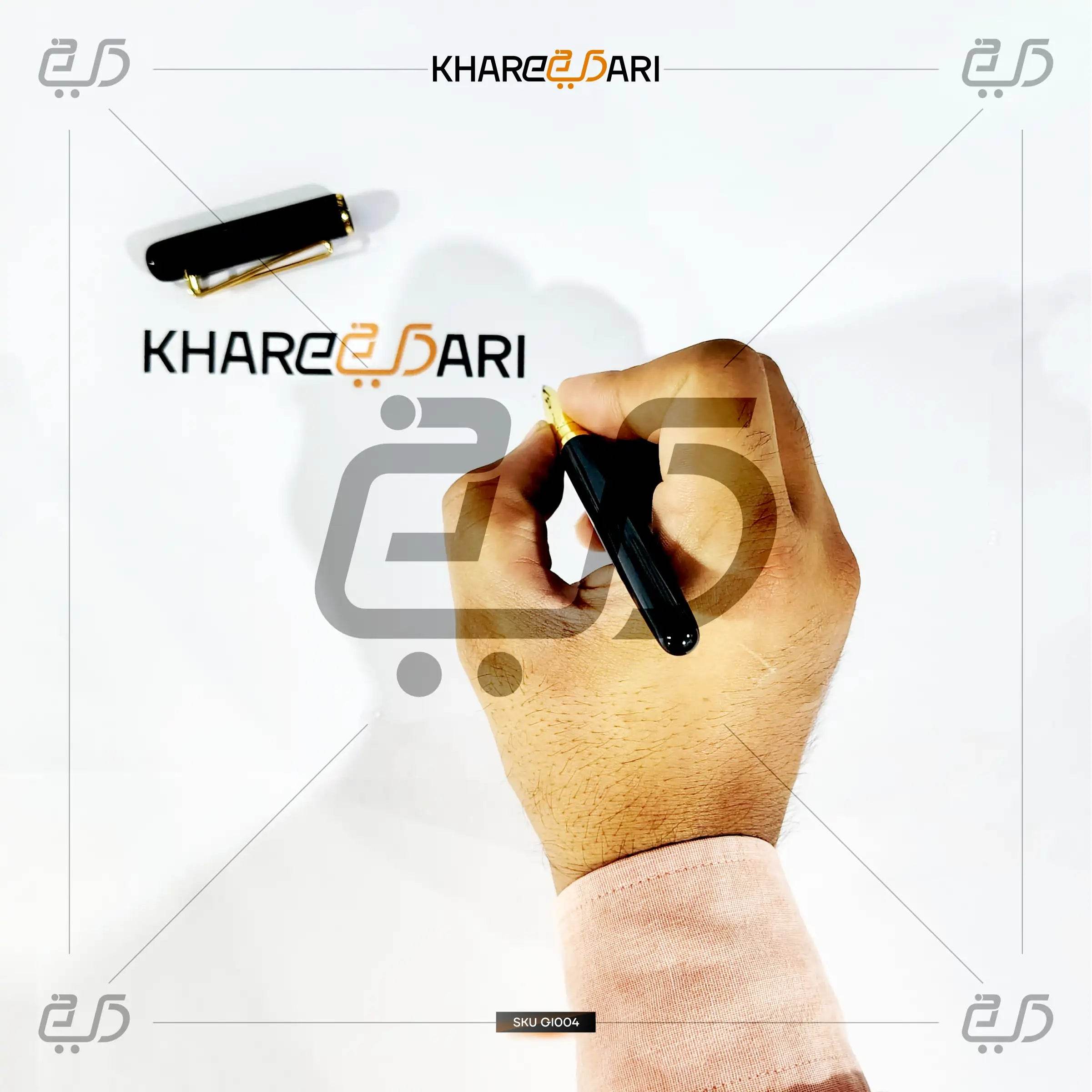Midnight Elegance Pen – Black & Gold | Customised & Personalised Gift - Khareedari 