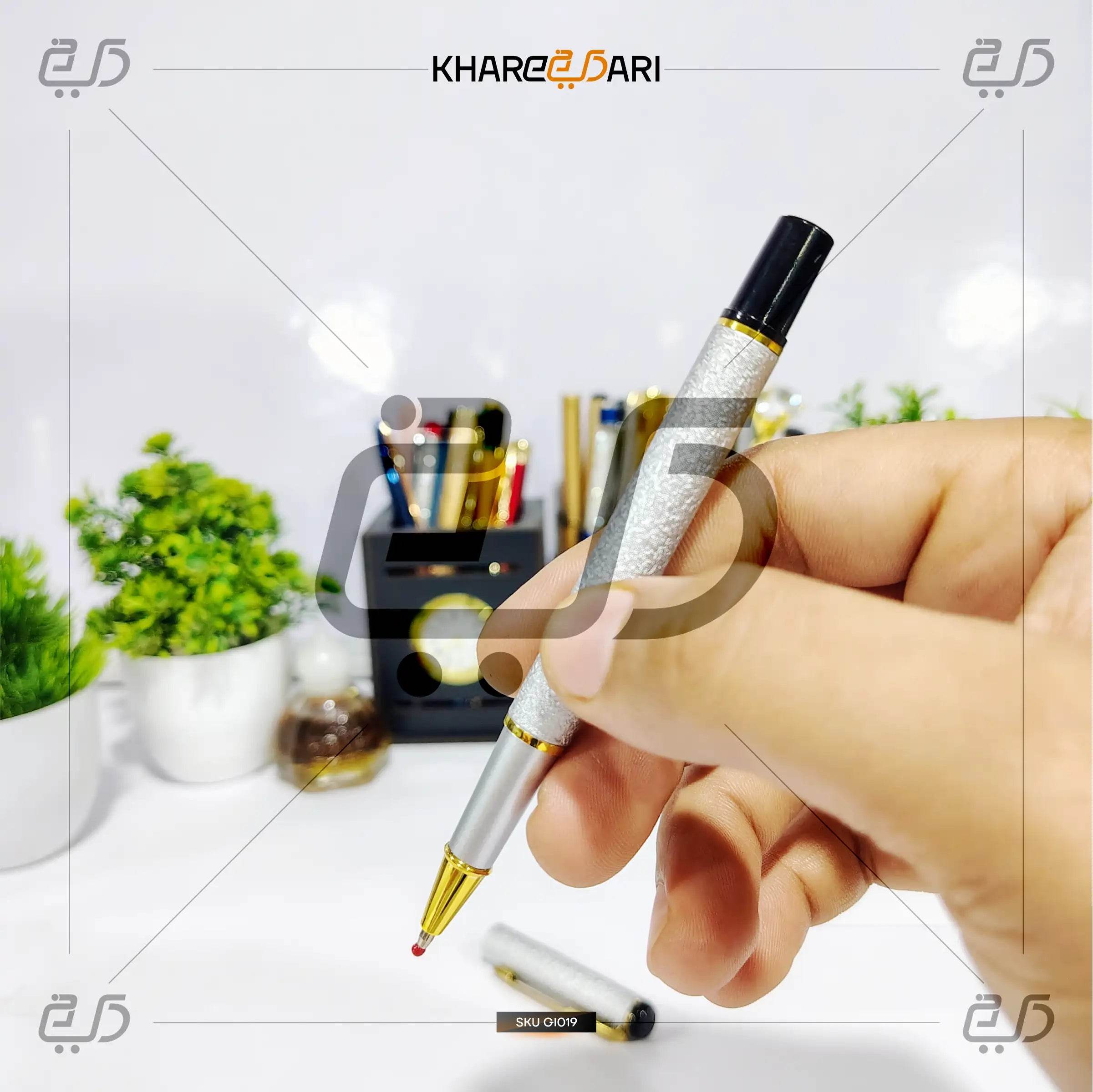 Shabnam Silver Spark Pen | Customised & Personalised Gift - Khareedari 