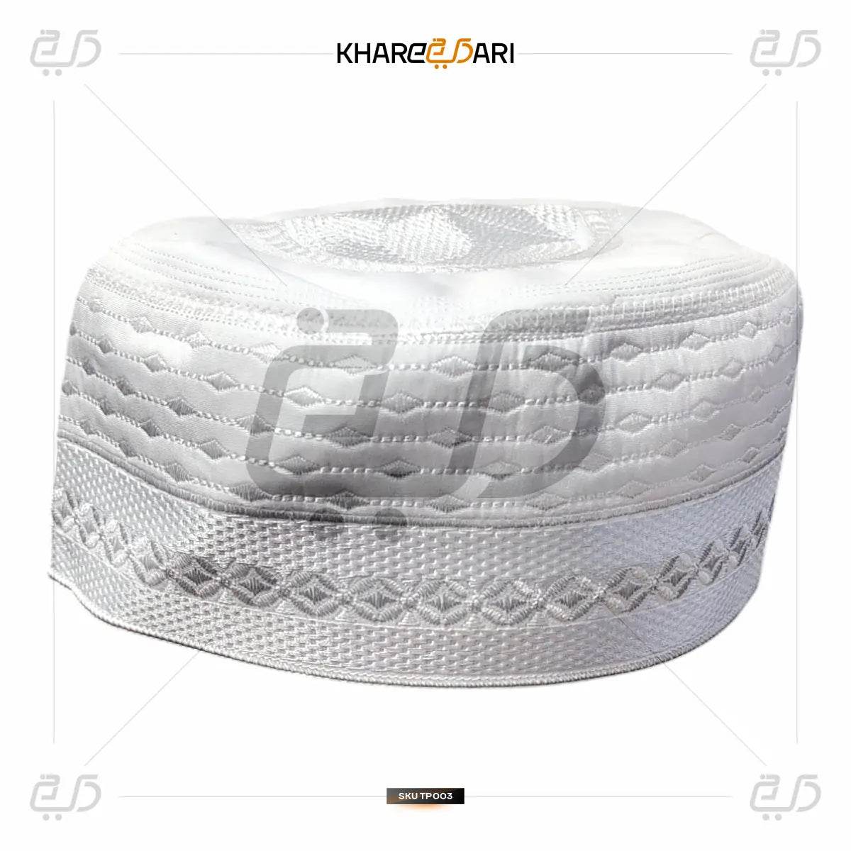 Ruby Arts Jalali Namaz Cap | Zigzag Pattern - Khareedari 