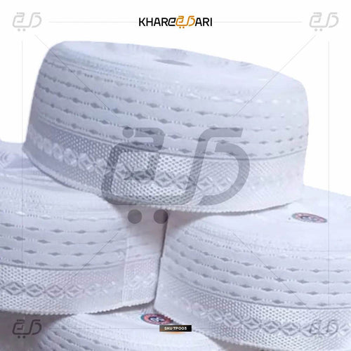 Ruby Arts Jalali Namaz Cap | Zigzag Pattern - Khareedari Straight Line Pattern