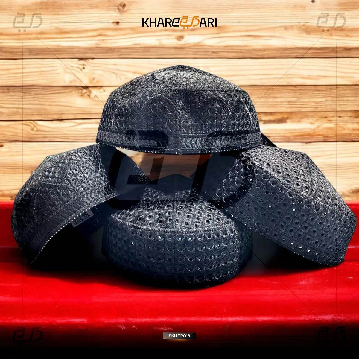 Embroidered Prayer Cap | Islamic Namaz Topi - Khareedari 